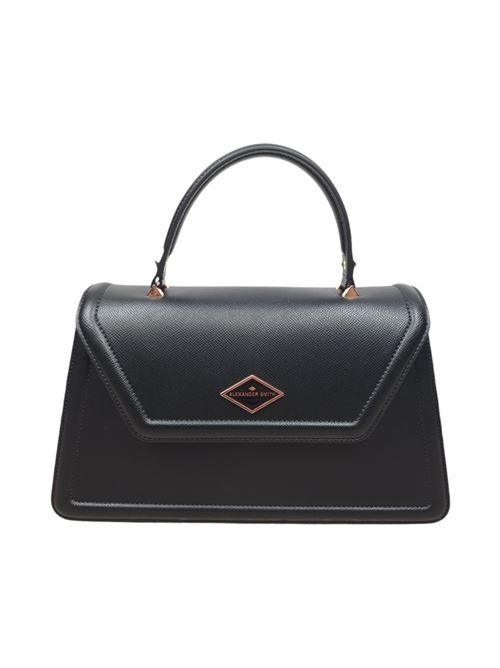 borsa donna elisabeth large in ecopelle saffiano nero Alexander Smith | ABBABTWL-B170BLK